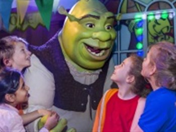 Shrek with some children